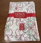 New Lenox French Perle Charm 60” x 84” Rectangle Holiday Christmas Tablecloth