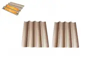 2Pcs Baguette Pan Non-stick French Bread Baking Mould Professional Proofing Mold-Gold