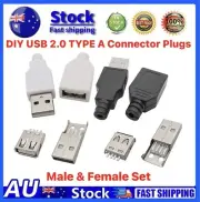 DIY USB 2.0 TYPE A Connector Plug Jack Adapter 4 Pin Socket Solder Fix Repair