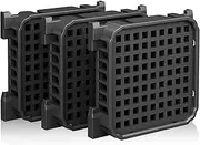[HQCM] Fresh Air Filter for Liebherr Fridge - Premium Activated Carbon Filter Suitable for 9096989, 988246000, 988246001, 9882429, 9882460, Replaces 7440021-00 Activated Carbon, Square Pack of 3