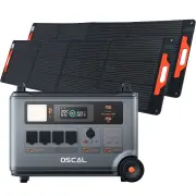 [EU Direct] Blackview OSCAL PowerMax 3600 Portable Power Station with 2*200W Solar Panel, 3600Wh LiFePO4 Solar Generator