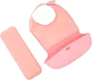 1Set Portable Bib Eating Apron Washable Feeding Bib for Boy Girl for Mess Mealtime Cleanup