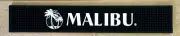 MALIBU RUM BLACK & WHITE RUBBER RAIL RUNNER SPILL BAR MAT SKINNY COASTER *NEW*