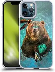 Head Case Designs Officially Licensed JENA DellaGrottaglia Bear Animals Gel Case [Military Grade Protection] Compatible with Apple iPhone 12 Pro Max