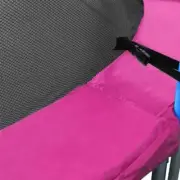 10ft Trampoline Replacement Safety Pad and Net 8 Poles Pink