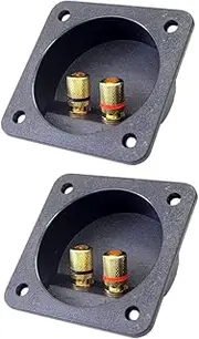 Homoyoyo Speaker Accessory Kit 80x80mm Square Terminal Connectors 2-Way Loudspeaker Connector Replacement Strong Signal Transfer