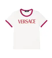 [Versace Kids] Versace Kids Logo cotton jersey T-shirt Y 14 white