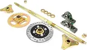 Motorbike Drive Shafts 20mm with Carrier Hub 160mm Brake Disc 420-37T Chain Sprocket UCP 204 Fit for 610mm ATV Go Karts Rear Axle Motorbike Front Rear Axle Parts(6 Inch)