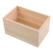 Wooden Storage Box Desk Basket Dried Flower Display Case Decorative Crate