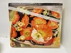 VTG Clay Art Poppies Ceramic Chip & Dip Set/Platter 2 Pcs 16.2" x 13.7" #385108