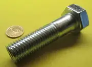 Bolt Metric, PT, GR 10.9 Zinc M24 x 3.0 x 90 mm Length, 3 Pcs