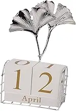 ROMISBABA Countdown Calendar Rustic Wooden Desk Calendar for Office Organization and Daily Planning