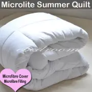 New White 350gsm Queen MicroLite Summer Quilt/Duvet w microfibre cover RRP $272