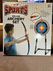 NSG Deluxe Bow and Arrow Set for Kids - Toy Archery Bow with Large Freestanding