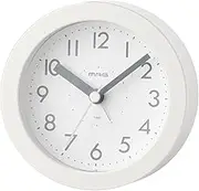 MAG T-640A WH-Z Analog Alarm Clock, Silent, Continuous Second Hand, Lunt Snooze, Light, White