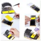 Black Feather individual eyelash extensions lightest lash C curl 0.10 mix