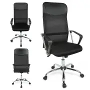 NNEOBA Premium High Back Mesh Office Chair with Adjustable Lumbar Support - Black
