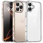 For iPhone 16 15 Pro Max Plus Case Clear Shockproof Anti-Yellow Protective Cover