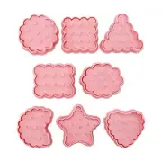 8pcs/set Flower Cookie Biscuit Molds Cookie Stamps