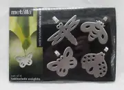2001 Prodyne Metalla Stainless Steel Tablecloth Weights - NIB - TW-4-B BUGS