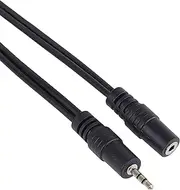 PremiumCord Extension Jack Cable 2.5 mm Length 3 m Socket 2.5 mm Socket AUX Headset Audio Extension Cable Protected Colour Black