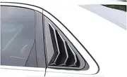 ABS Carbon Black Rear Window Louver Shutter Side Vent Decoration Panel Cover Trim Compatible For A4 2016-2020 Car Accessories(Carbon Fiber Look)