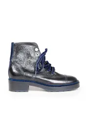 Black Interlocking CC Velvet Applique Boots