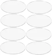 Kisangel 10pcs Acrylic Miniature Base Discs for DIY Crafts Round Acrylic Plates for Dolls Tabletop War Games Sturdy Lightweight Model Display Base Reusable Crafting Supplies