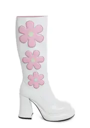 [Sugar Thrillz] Groovy Shindig Platform Boots - White