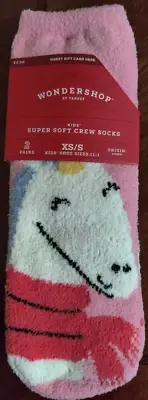 Wondershop at target kids super soft crew socks 2 packs xs/s
