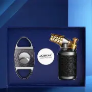Luxury Cigar Smoking Set Gas Jet Table Lighter & Cigar Cutter JOBON Luxury Set