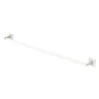 Fienza Sansa Towel Rail Single Bathroom Holder Square Plate Matte White 83201MW