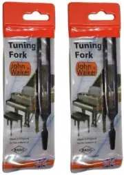 Set of 2 John Walker Blued Tuning Forks - A-440 & C-523.5 - Professional Quality
