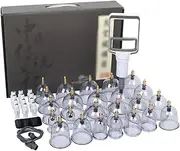 24 Cups Vacuum Cupping Set Massage Cans Suction Cups Body Care Chinese Medicine Anti-Cellulite with Tube Massage Suction Cups