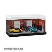1:64 Scale Diorama Car Garage Model Repair Workshop Scene Display Building ModdR