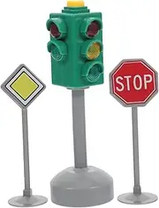 KAILIKETIY 3pcs Traffic Light Simulation Voice Flashing Lights Educational Crosswalk Signal Toys for Boy Girl Interactive Role Play Traffic