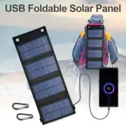 100W USB Solar Panel Power Bank Outdoor Camping Hiking Phone Charger Folding 4