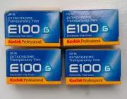 4 Rolls Kodak Ektachrome E100G 35mm Transparency Film (Expired 2013)
