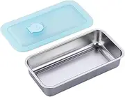 Grab and Go Snack Containers Reusable, Stainless Steel Lunch Box, Kids Snack Container, Leak-Proof Lids, Dishwasher Safe, 20x10.5x4cm, for Camping Picnic Boys Girls Youth Teens Family