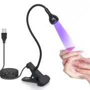 Geisofu UV Light Gooseneck UV Lamp for Nails 395Nm 3W Black Light LED UV Nail La