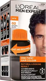 L'Oreal Paris Men Expert One-Twist Hair Colour 02 Natural Black