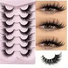 7 Pairs Diagonal Fly Fake Lashes Lashes Extension 3D Faux Mink Lashes Women