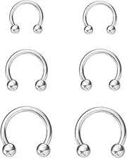 [LDKRZ] Horseshoe Septum Nose Rings 16G Cartilage Helix Tragus Hoop Earring Stainless Steel Bull Nose Piercing Jewelry Eyebrow Lip Retainer for Women Men