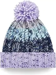 [Beechfield] Junior Unisex Corkscrew Beanie (UK Size: One Size) (Lavender Fizz)