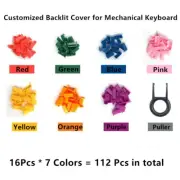 112 Pcs DIY LED Cover Assorted for 104 Mechanical Keyboard - 9.9mm Limited Use H