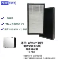 在飛比找momo購物網優惠-【PUREBURG】適用Luftrum瑞際 BC600 電漿