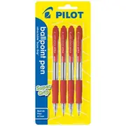 Pilot BPGP 10-R Retractable Ballpoint Pen 0.7mm Red 4 Pack