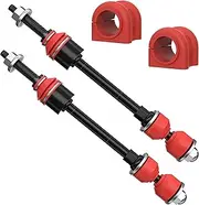 4 PC Front Sway Bar Link Kit + Front CODE RED EXTREME Bushing Kit FITS Ram 1500 2002-2010, 2500 2003-2011, 3500 2003-2011, Boots and Bushings Made In USA K7400