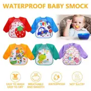 Baby Kids Smock Toddler Waterproof Long Sleeve Art Children Feeding Bib Apron AU