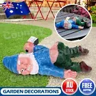 Funny Drunk Dwarf Garden Gnome Decor Yard Patio Ornament Rude Passed Out Statue